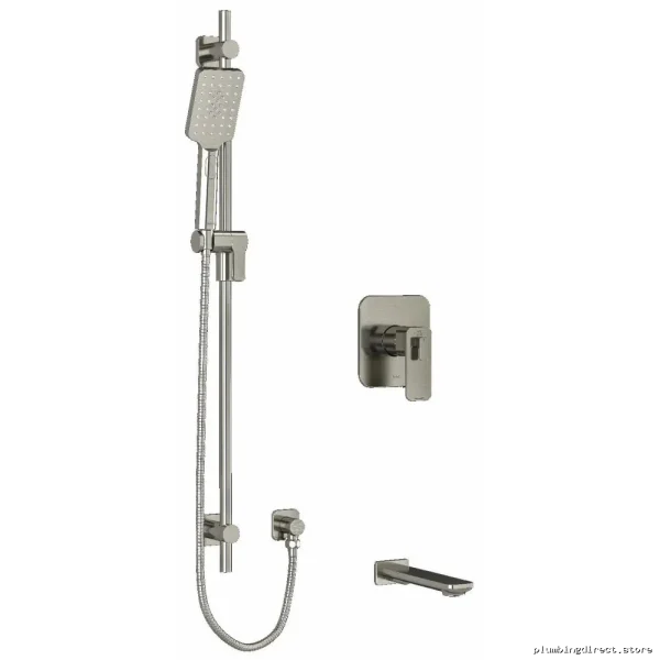 Brushed Nickel Tub/Shower Faucet Trim Kit - Modern Design