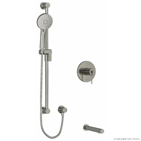 Brushed Nickel Tub/Shower Faucet Trim Kit - Modern Design