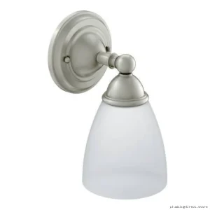 Modern Brushed Nickel Wall Light Sconce - Brantford by Moen