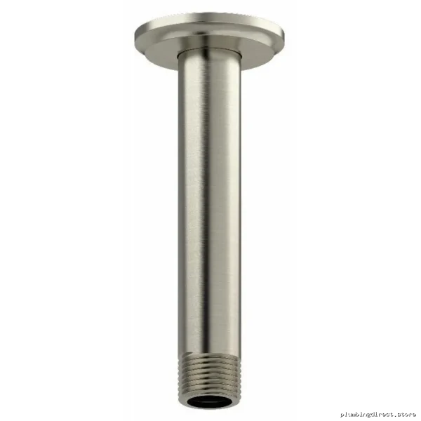 Modern Ceiling-Mounted Shower Arm with Round Escutcheon - Brushed Nickel RIOBEL Model 558BN