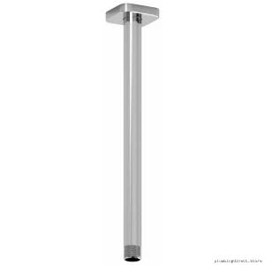 Modern Ceiling Mounted Shower Arm with Square Chrome Escutcheon - 12" RIOBEL 577C