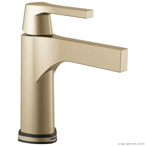 Modern Single-Hole Touch Faucet in Champagne Bronze | Zura