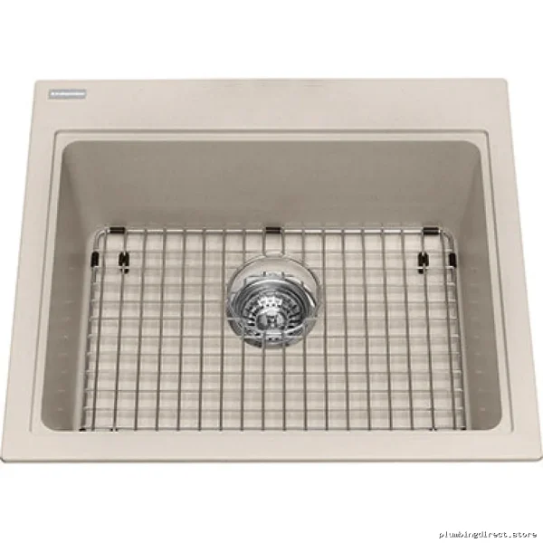 Modern Single Bowl Granite Drop-In Kitchen Sink - Champagne Finish KGSL2023-8CH by Kindred