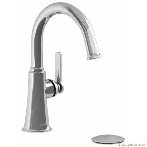 Momenti Modern Chrome Bathroom Faucet with C-Shaped Spout & J Handles | High Flow