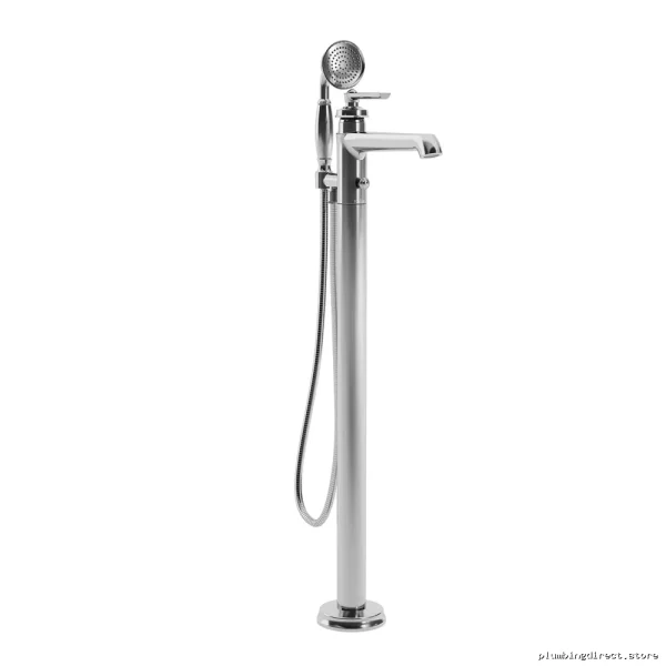 Chrome Freestanding Bathtub Faucet & Handheld Shower Kit - Modern Design - Image 2