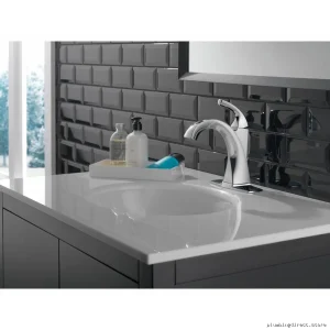 Modern Chrome Delta Single Hole Bathroom Faucet - 15779LF Model