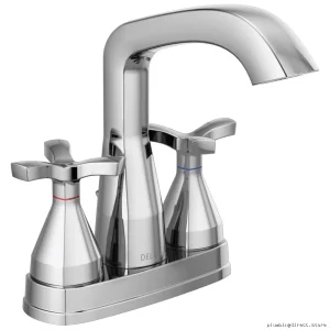 Delta Stryke Centerset Bathroom Faucet in Chrome Finish - Premium Faucets for Modern Bathrooms
