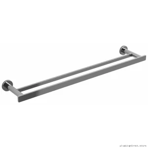 Modern Chrome Double Towel Bar 24 Inch Riobel Design