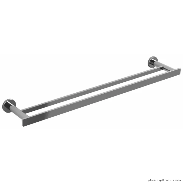 Modern Chrome Double Towel Bar 24 Inch Riobel Design
