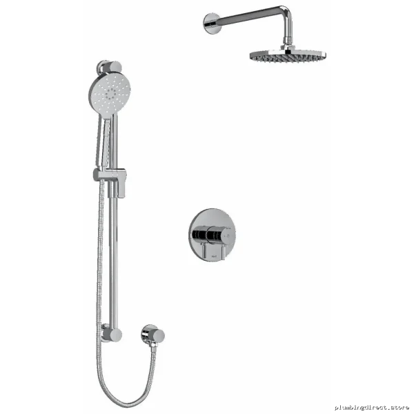 RIOBEL Modern Chrome Shower Faucet Trim Kit - Upgraded Design
