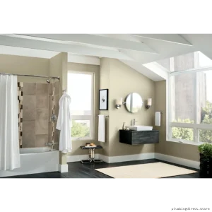 Modern Chrome Single Globe Wall Light – DN076... from Iso Collection by Moen