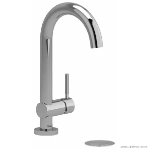 Chrome Modern Single-Hole Bath Faucet – Durable Knurl Design | High-Flow | Model RU0-KC