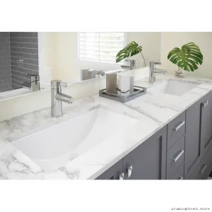 Modern Single-Hole Chrome Bathroom Faucet - Caraquet W22216 by Waltec