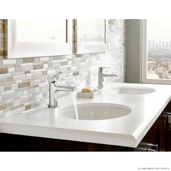 Modern Single Hole Bathroom Faucet - Chrome Finish 6902 Moen-style - Image 4