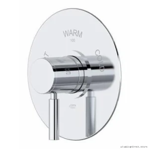 Riu Modern Chrome Thermostatic Shower Valve Trim with Fixed Flow Design - TRU13W1LMC RIOBEL