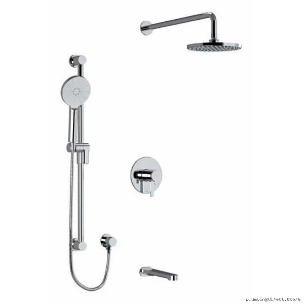 Modern Chrome Tub Shower Faucet Trim Kit - Nibi TKIT1345NBC-CW by RIOBEL
