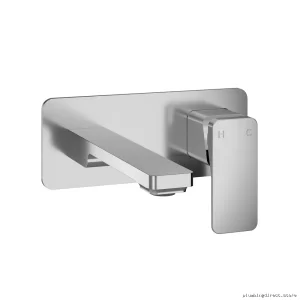 Modern Chrome Wall Mount Bath Faucet - No Drain Included
