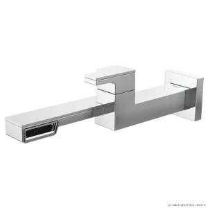 Brizo T657... Modern Wall-Mounted Single-Hole Chrome Bathroom Faucet
