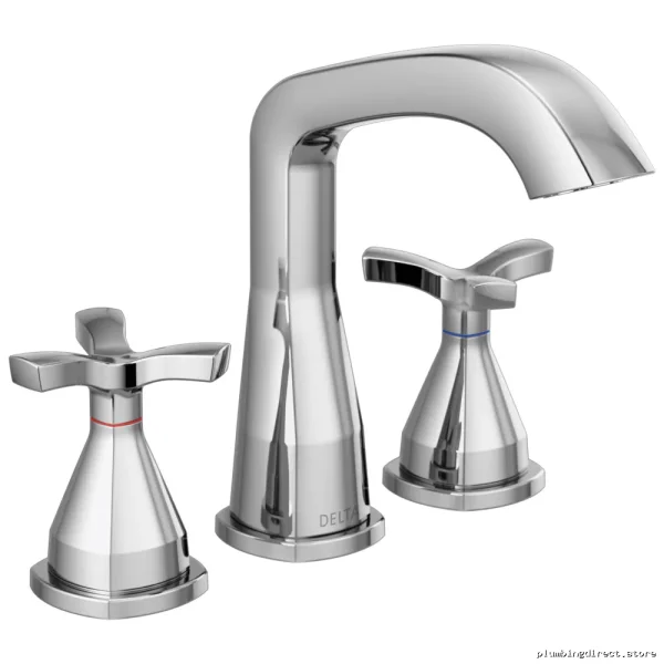Stryke Chrome Widespread Mount Bathroom Faucet with Modern Design - Image 2