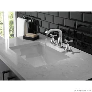 Stryke Chrome Widespread Mount Bathroom Faucet with Modern Design
