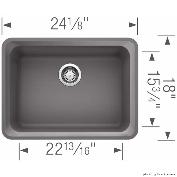 Silgranit Undermount Sink by Vision U - Modern Cinder Design - Image 2