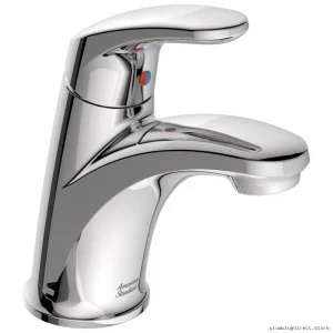 Modern American Standard Colony Pro Chrome Single-Hole Bathroom Faucet w/ Pop-Up Drain – 1.2 GPM