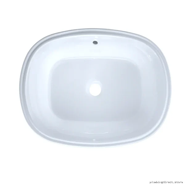 Cotton White Undermount Bathroom Sink 21x16 Modern Toto LT481G#01 - Image 2