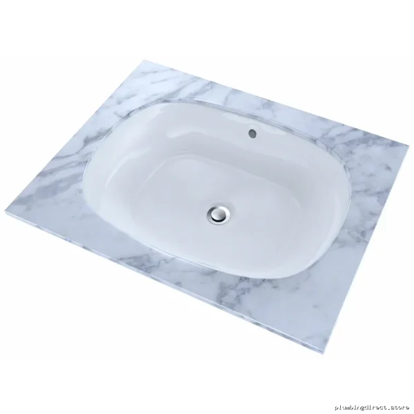 Cotton White Undermount Bathroom Sink 21x16 Modern Toto LT481G#01 - Image 3