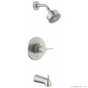 Modern Cylindrical Project Tub & Shower Trim Kit - Stainless Steel