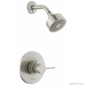 Modern Cylindrical Shower Faucet Trim - Stainless Steel Delta T14259-SS-PP