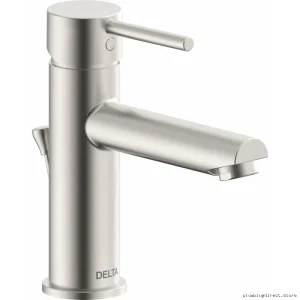 Stainless Delta Single Hole Bathroom Faucet - Modern Cylindrical 560LF-SS-PP Design