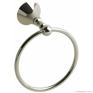 Modern Durable Towel Ring in Polished Nickel - RIOBEL HU7PN Bathroom Accessory