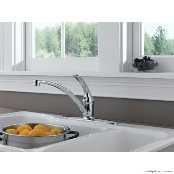 Delta Foundations B1310LF-30 Chrome Kitchen Faucet - Modern Durable Single Handle Design - Image 2