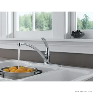 Delta Foundations B1310LF-30 Chrome Kitchen Faucet - Modern Durable Single Handle Design