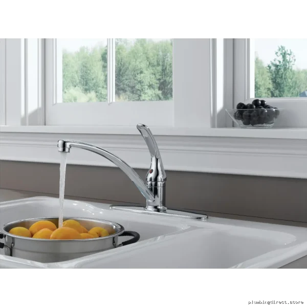 Delta Foundations B1310LF-30 Chrome Kitchen Faucet - Modern Durable Single Handle Design