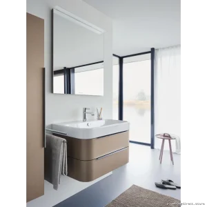 Modern Duravit Happy D.2 Single Hole White Bathroom Sink