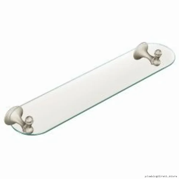 Modern Stylish Lounge Glass Shelf - Brushed Nickel DN7790BN Moen
