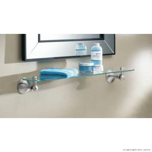 Modern Stylish Lounge Glass Shelf - Brushed Nickel DN7790BN Moen - Image 2
