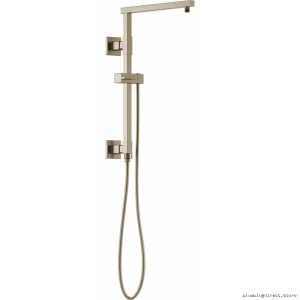 Modern Euro Square Shower Column with Brushed Nickel Finish - Brizo 80099-BN