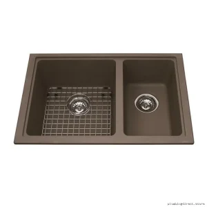 Storm Mythos 1-3/4 Bowl Undermount Granite Sink - Modern Durable Kitchen Design KGDC2RU-8SM Kindred