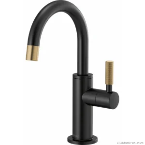 Modern Kitchen Beverage Faucet in Matte Black & Luxe Gold Finish