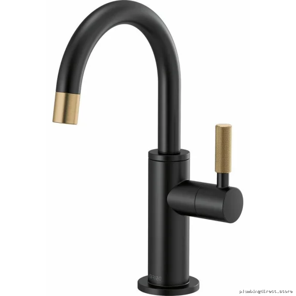 Modern Kitchen Beverage Faucet in Matte Black & Luxe Gold Finish