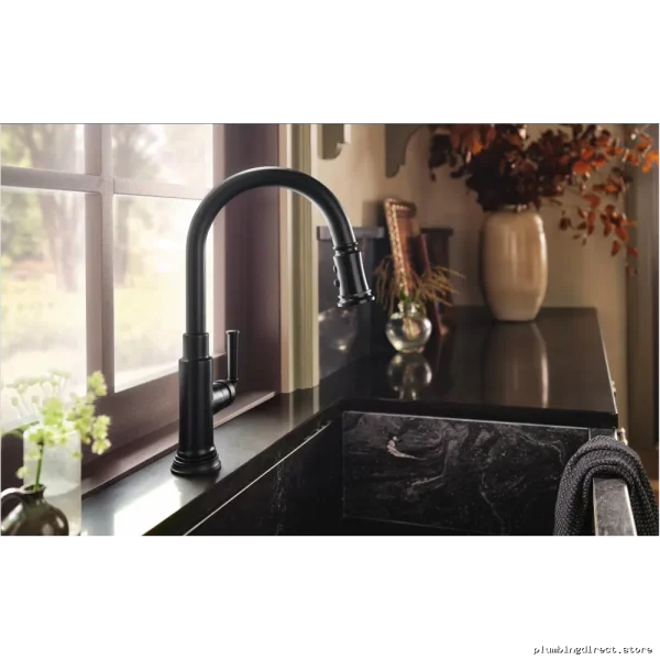 Modern Kitchen Faucet with Pulldown Spray - Brizo 63074LF-BL Matte Black