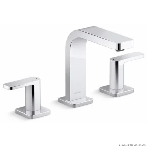 Modern Parallel Widespread Bathroom Faucet with Hands-Free Lever Handles - Polished Chrome Finish 23484-4-CP Kohler