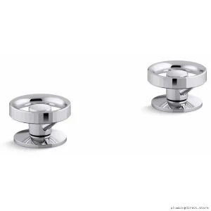 Kohler Widespread Bathroom Faucet Industrial Handles - Polished Chrome 77974-9-CP