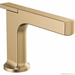 Luxe Gold Single Hole Bathroom Faucet - Modern Design Kintsu 65006LF-GL Brizo