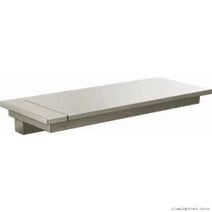 Modern Luxe Nickel Bathroom Shelf - Frank Lloyd Wright Design