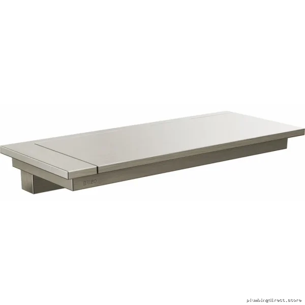 Modern Luxe Nickel Bathroom Shelf - Frank Lloyd Wright Design