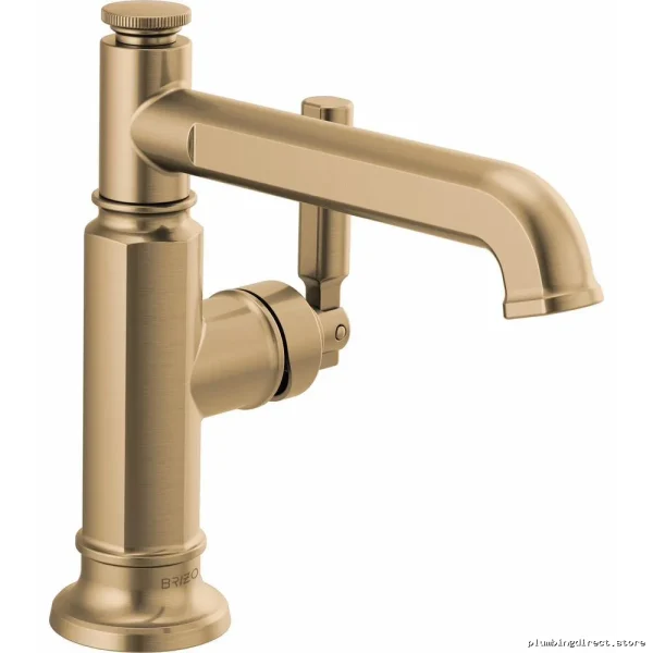 Modern Luxury Single-Hole Bathroom Faucet - Gold Brilliance Luxe Finish | Brizo 65076LF-GL