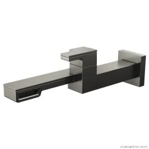 Modern Single Hole Wall Mount Bathroom Faucet Trim - Luxury Steel T65722LF-SL Brizo